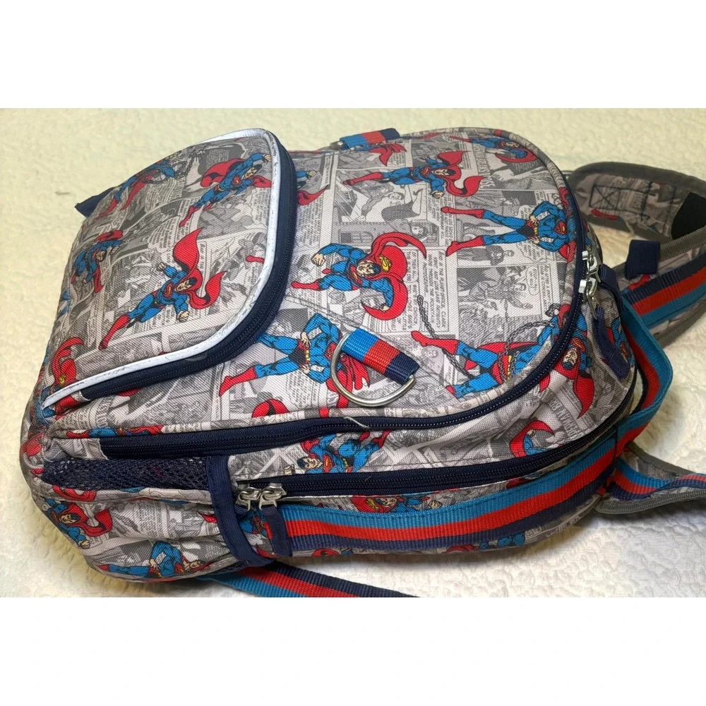 Pottery Barn Kids Mackenzie Superman Comic Backpack NO MONOGRAM NWOT